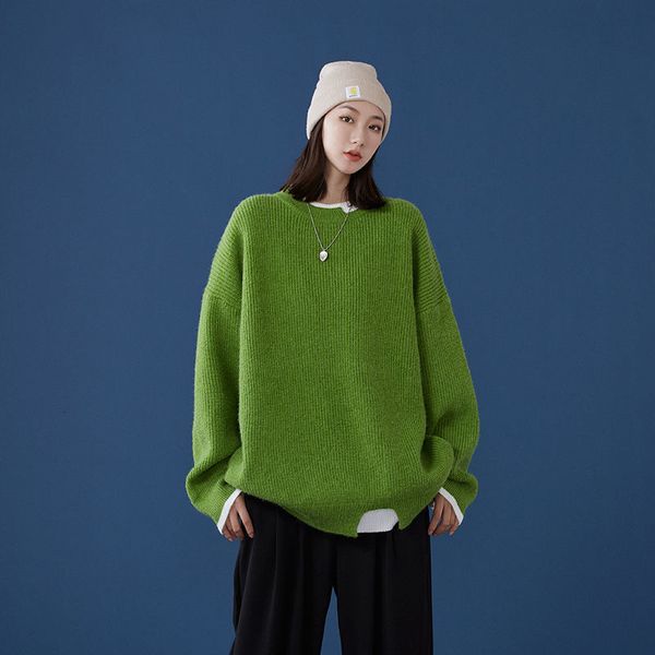 neutral style autumn winter sweater coat men's and women's round neck loose bottomed pullover sale, White;black
neutral style autumn winter sweater coat men's and women's round neck loose bottomed pullover sale, White;black