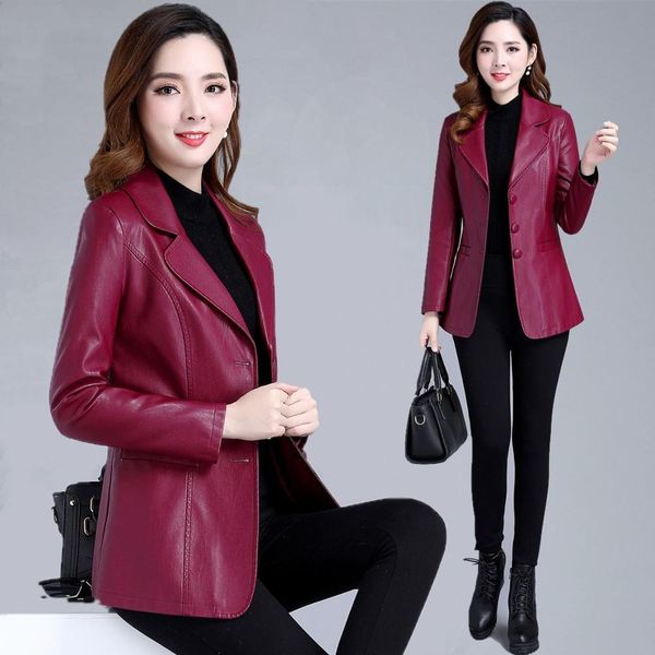 female leather coat large size 2020 new fashion long wild women's clothing leisure women's leather jacket short slim women coatsx1, Black;brown
female leather coat large size 2020 new fashion long wild women's clothing leisure women's leather jacket short slim women coatsx1, Black;brown