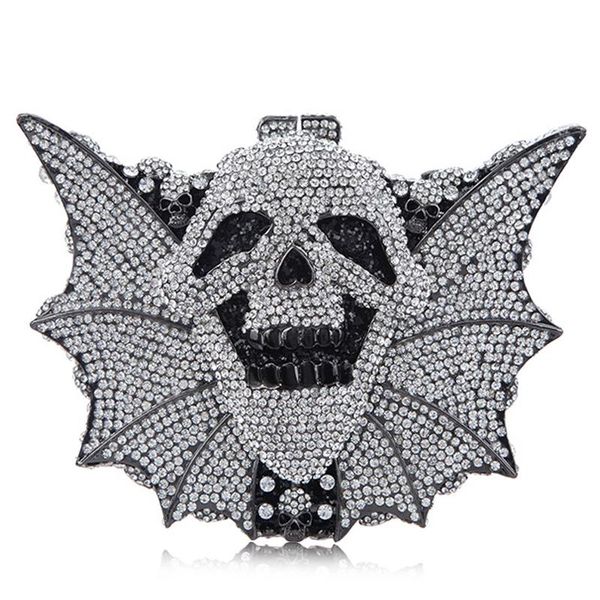 skull shape white diamond women clutches bags black metal party handbags fashion lady dress clutch female party shoulder purse
skull shape white diamond women clutches bags black metal party handbags fashion lady dress clutch female party shoulder purse