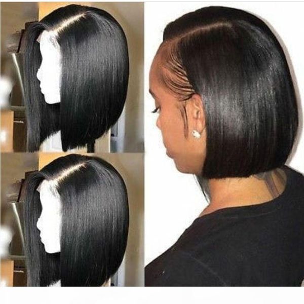 360 lace frontal wigs short bob straight human hair lace front wigs with baby hair deep part for black women, Black;brown
360 lace frontal wigs short bob straight human hair lace front wigs with baby hair deep part for black women, Black;brown