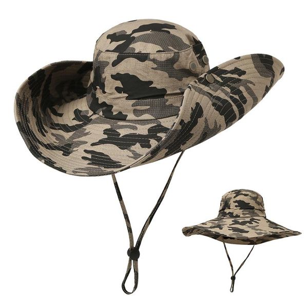 outdoor camouflage sun fishing cap men women's hat wide brim breathable hunting fishing sun hat uv protection, Black;white
outdoor camouflage sun fishing cap men women's hat wide brim breathable hunting fishing sun hat uv protection, Black;white