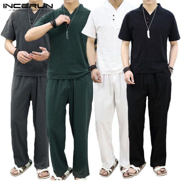 mens summer suits shorts sleeve v neck blouse elastic baggy pants leisure sets solid color cotton vintage plus size kg-621, Gray
mens summer suits shorts sleeve v neck blouse elastic baggy pants leisure sets solid color cotton vintage plus size kg-621, Gray