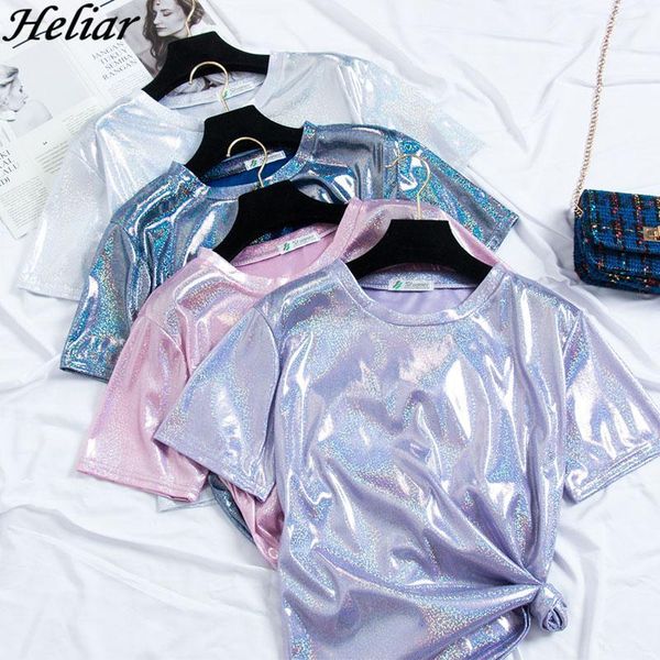 women t-shirt 'o neck satin light glossy cloth lady's night club t-shirt pleat waist summer 20211, White
women t-shirt 'o neck satin light glossy cloth lady's night club t-shirt pleat waist summer 20211, White