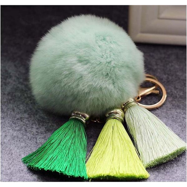 fashion 12 colors rabbit fur cony hair ball pompom charm thrice tassel pendant keychain for women car key ring handbag accessory f wmtxej, Silver
fashion 12 colors rabbit fur cony hair ball pompom charm thrice tassel pendant keychain for women car key ring handbag accessory f wmtxej, Silver