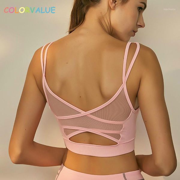 colorvalue backless fitness yoga bra women breathable mesh running jogger sport brassiere padded athletic workout underwear1, White;black
colorvalue backless fitness yoga bra women breathable mesh running jogger sport brassiere padded athletic workout underwear1, White;black