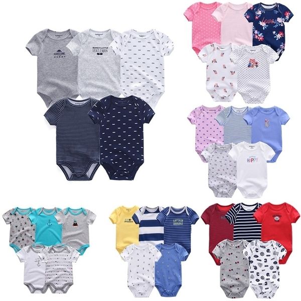 5 pcs/lot baby rompers 100% cotton infant body short sleeve baby jumpsuit cartoon ropa bebe baby boy girl clothes y200320, Blue
5 pcs/lot baby rompers 100% cotton infant body short sleeve baby jumpsuit cartoon ropa bebe baby boy girl clothes y200320, Blue