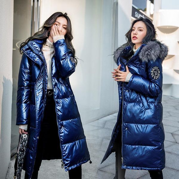 shiny winter jacket women casual long parka coat thick cotton coat big fur collar warm loose glossy hooded jacket parkas1, Black
shiny winter jacket women casual long parka coat thick cotton coat big fur collar warm loose glossy hooded jacket parkas1, Black
