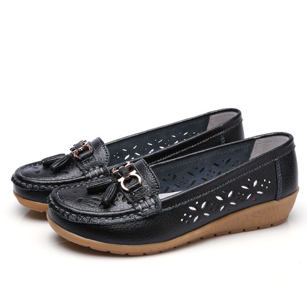 women flats summer women genuine leather shoes with low heels slip on casual flat shoes women loafers soft nurse ballerina shoes, Black
women flats summer women genuine leather shoes with low heels slip on casual flat shoes women loafers soft nurse ballerina shoes, Black