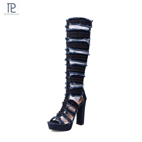 new women shoes summer hollow denim sandals shoes women thick heels sandals female platform super high heels1, Black
new women shoes summer hollow denim sandals shoes women thick heels sandals female platform super high heels1, Black