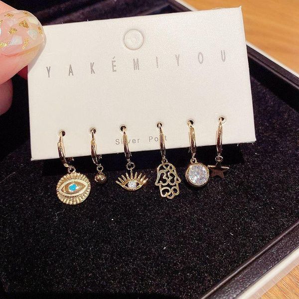 high-end mixed styles hamsa evil eye drop earrings set for women gold color cubic zirconia jewelry, Silver
high-end mixed styles hamsa evil eye drop earrings set for women gold color cubic zirconia jewelry, Silver