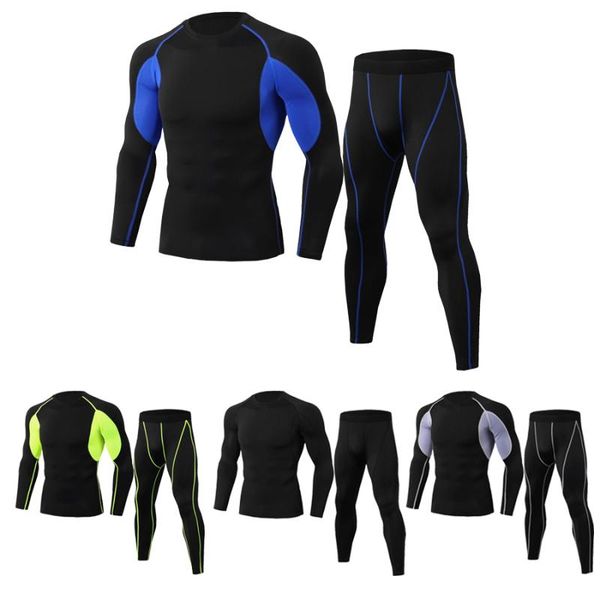 men compression sportswear suits quick dry running sets clothing sports joggers training gym fitness tracksuits running, Black;blue
men compression sportswear suits quick dry running sets clothing sports joggers training gym fitness tracksuits running, Black;blue