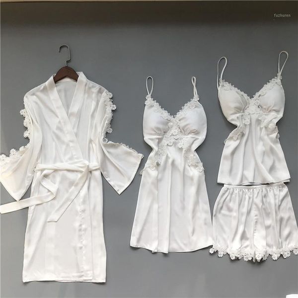 4pcs robes sets lace kimono robe fashion bathrobe sleepwear peignoir wedding robes soft bridesmaid h1941, Black;red
4pcs robes sets lace kimono robe fashion bathrobe sleepwear peignoir wedding robes soft bridesmaid h1941, Black;red