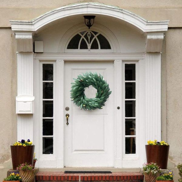 43cm eucalyptus leaves garland round door silk grass wreath boxwood wire wreath for wall window festival wedding1
43cm eucalyptus leaves garland round door silk grass wreath boxwood wire wreath for wall window festival wedding1
