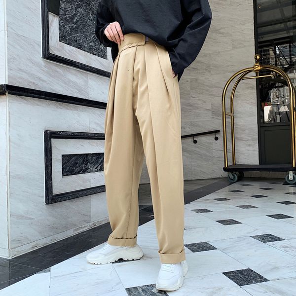 2021 new summer england style high waist oblique placket casual drape suit pants men trouser,m-xxl sefq, Black
2021 new summer england style high waist oblique placket casual drape suit pants men trouser,m-xxl sefq, Black