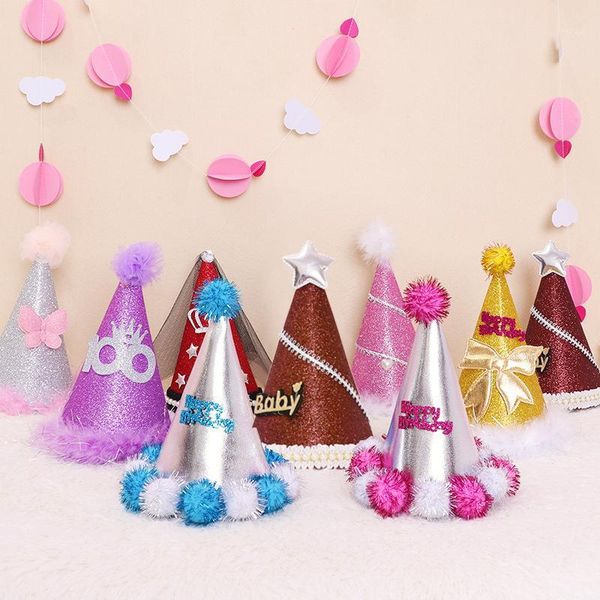 party hats shiny happy birthday 100 days hat with crown festive pograph caps decoration kids 20*12cm1
party hats shiny happy birthday 100 days hat with crown festive pograph caps decoration kids 20*12cm1