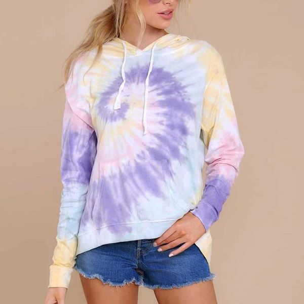 women's hoodies & sweatshirts autumn hooded tie-dye print long sleeve drawstring pockets female 2021 streetwear ladies hoodie, Black
women's hoodies & sweatshirts autumn hooded tie-dye print long sleeve drawstring pockets female 2021 streetwear ladies hoodie, Black