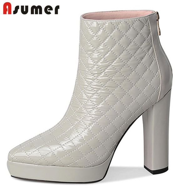boots asumer 2021 fashion brand ankle women genuine leather shoes pointed toe zip high heel platform ladies dress, Black
boots asumer 2021 fashion brand ankle women genuine leather shoes pointed toe zip high heel platform ladies dress, Black