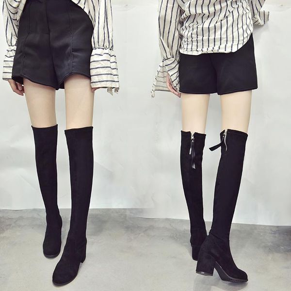 shoes winter boots lady round toe booties woman 2020 high heels mid calf stiletto rubber low autumn over-the-knee, Black
shoes winter boots lady round toe booties woman 2020 high heels mid calf stiletto rubber low autumn over-the-knee, Black