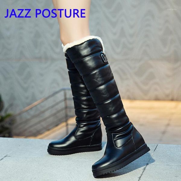 large size 43 women's winter boots waterproof russian wind over the knee boots round head with fur lining black white q2741
large size 43 women's winter boots waterproof russian wind over the knee boots round head with fur lining black white q2741