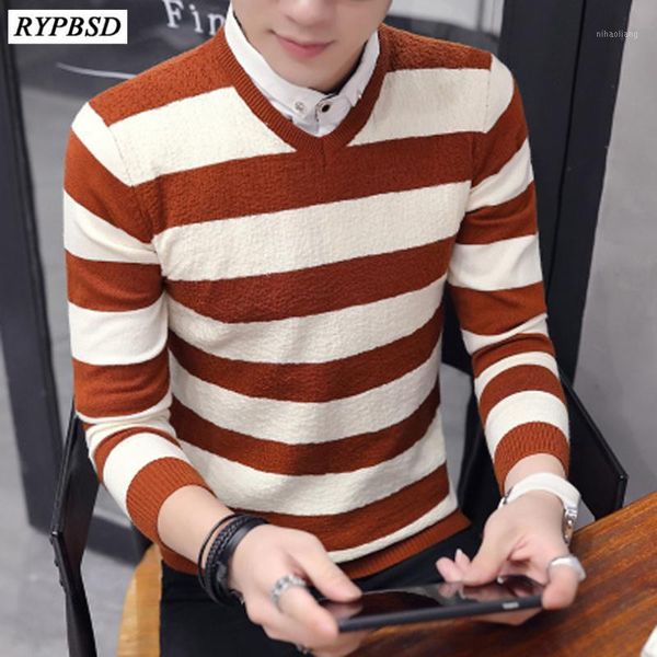 men's sweaters 3 colors striped sweater men warm long sleeve v neck winter clothes for male korean fashion slim fit pullover sweater1, White;black
men's sweaters 3 colors striped sweater men warm long sleeve v neck winter clothes for male korean fashion slim fit pullover sweater1, White;black