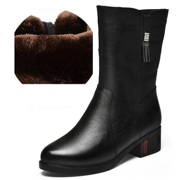 large size rhinestone cowhide leather boots thick heel in-tube boots women shoes 2020 autumn and winter snow shoes, Black
large size rhinestone cowhide leather boots thick heel in-tube boots women shoes 2020 autumn and winter snow shoes, Black