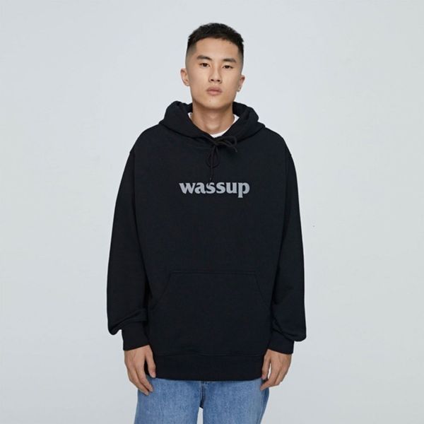 wassup cotton hooded sweater national tide pullover american high street solid color sweater women's and men's salt lovers' s, Black
wassup cotton hooded sweater national tide pullover american high street solid color sweater women's and men's salt lovers' s, Black