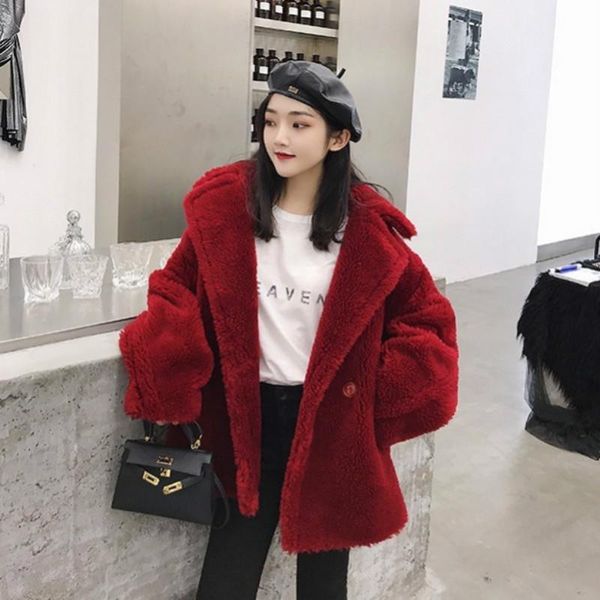 2021 new autumn winter women solid wide-waisted faux fur coat female turn-down collar long sleeve jacket ladies casual b134, Black
2021 new autumn winter women solid wide-waisted faux fur coat female turn-down collar long sleeve jacket ladies casual b134, Black