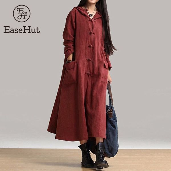 easehut spring autumn women vintage hooded dress casual long sleeve loose solid cotton dresses robe plus size vestidos y200805, Black;pink
easehut spring autumn women vintage hooded dress casual long sleeve loose solid cotton dresses robe plus size vestidos y200805, Black;pink