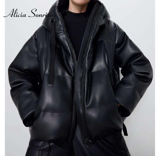 pu leather cotton padded coat 2020 winter jacket women new fashion thick warm pu hooded women's parkas female jacket1, Black
pu leather cotton padded coat 2020 winter jacket women new fashion thick warm pu hooded women's parkas female jacket1, Black