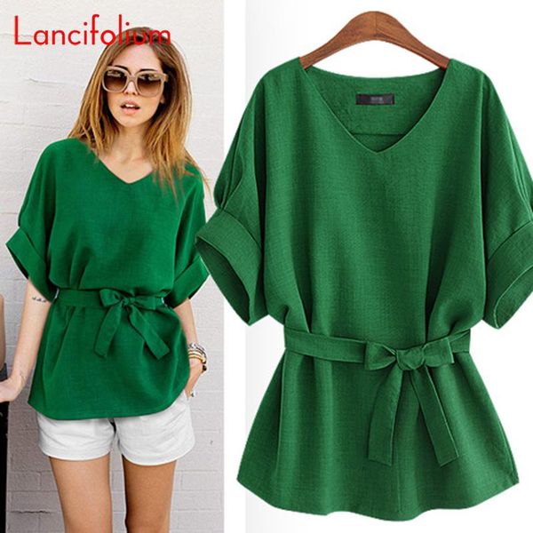 v neck green blouse women summer korean fashion tie front shirt ladies vintage plus size office linen elegant peplum blouse, White
v neck green blouse women summer korean fashion tie front shirt ladies vintage plus size office linen elegant peplum blouse, White