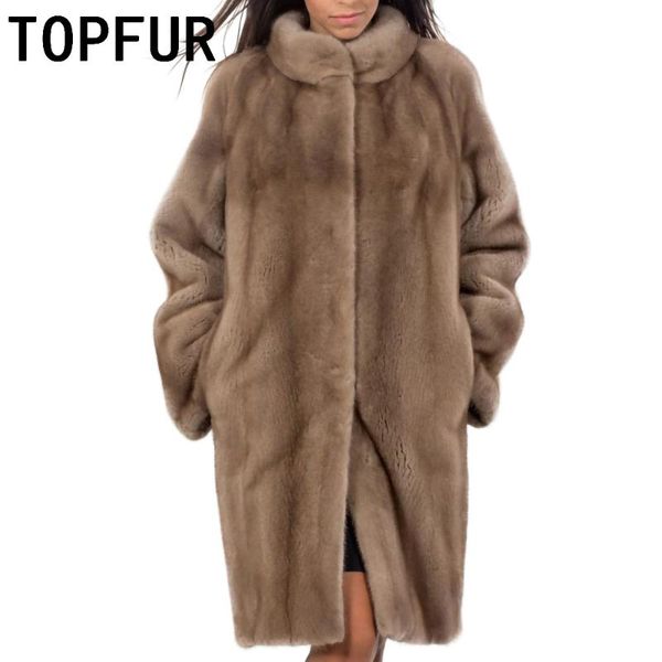 women's fur & faux ur female real coat brown import natural woman luxurious round neck long sleeves loose, Black
women's fur & faux ur female real coat brown import natural woman luxurious round neck long sleeves loose, Black