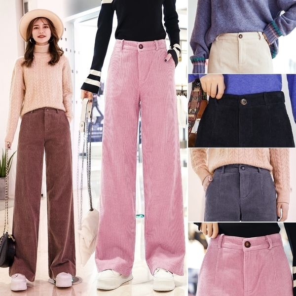 women corduroy pants autumn winter new fashion female warm loose wide leg pant vintage casual corduroy trousers pantalon 201118, Black;white
women corduroy pants autumn winter new fashion female warm loose wide leg pant vintage casual corduroy trousers pantalon 201118, Black;white