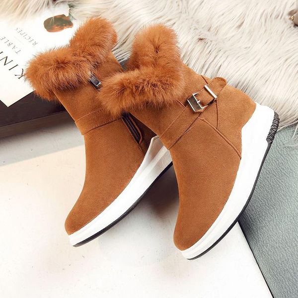 women's fashion buckle decoration boots zipper warm plush lining casual short boots j55, Black
women's fashion buckle decoration boots zipper warm plush lining casual short boots j55, Black