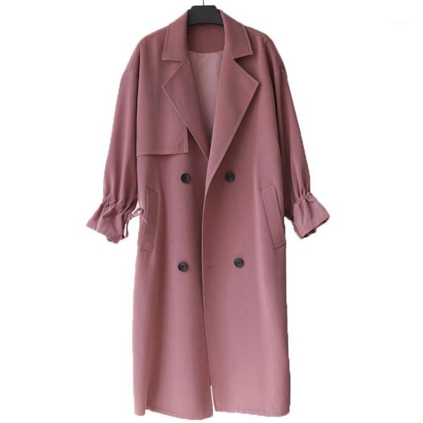 windbreaker female 2020 spring autumn loose double breasted ladies long trench coat for women1, Tan;black
windbreaker female 2020 spring autumn loose double breasted ladies long trench coat for women1, Tan;black