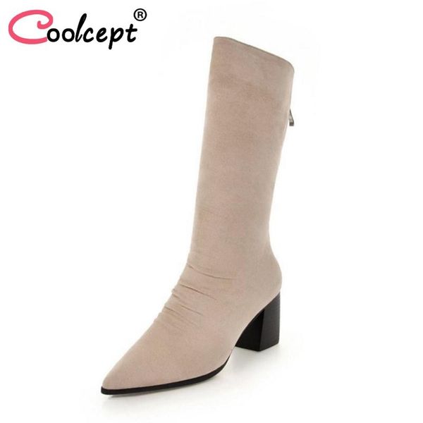 boots coolcept size 33-43 woman fur warm shoes half short winter fashion zipper thick heel ladies footwear, Black
boots coolcept size 33-43 woman fur warm shoes half short winter fashion zipper thick heel ladies footwear, Black