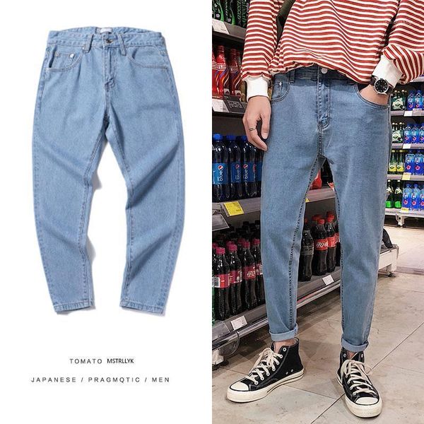 men's jeans spring men slim fashion solid color casual denim pants man streetwear trend wild hip hop trousers male clothes1, Blue
men's jeans spring men slim fashion solid color casual denim pants man streetwear trend wild hip hop trousers male clothes1, Blue