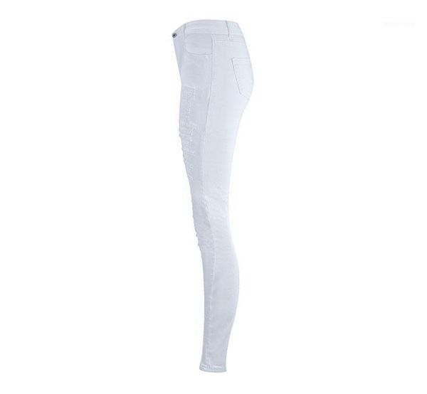jeans women trousers snug skinny-pants high-waist slim minimalism dm0011, Blue