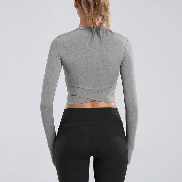 2020 fashion long sleeve running shirt women exposed navel yoga t-shirt quick dry fitness gym crop solid sports shirts, White;red
2020 fashion long sleeve running shirt women exposed navel yoga t-shirt quick dry fitness gym crop solid sports shirts, White;red