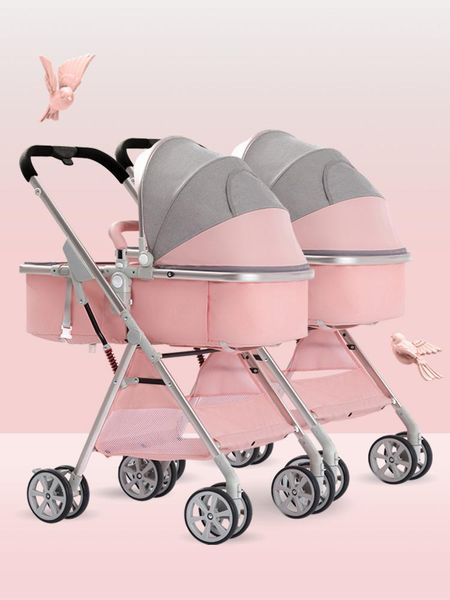 twin baby strollers can sit and lie high landscape baby light and easy to fold double stroller color matching1
twin baby strollers can sit and lie high landscape baby light and easy to fold double stroller color matching1