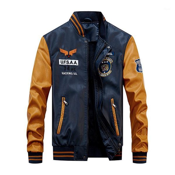 baseball jacket men bomber biker pu coat faux pilot jackets varsity fleece college leather slim fit motorcycle outwear coats1, Black;brown
baseball jacket men bomber biker pu coat faux pilot jackets varsity fleece college leather slim fit motorcycle outwear coats1, Black;brown