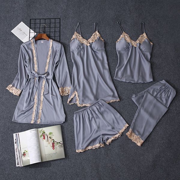 2021 new summer women's short robe set with lace solid female nightgowns nightdress style slim silk pijamas sets 9r6q, Black;red
2021 new summer women's short robe set with lace solid female nightgowns nightdress style slim silk pijamas sets 9r6q, Black;red