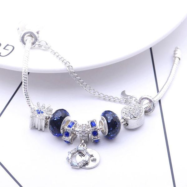 february 14 new romantic love blue starry sky bracelet diy creative bright firework beaded jewelry, Black
february 14 new romantic love blue starry sky bracelet diy creative bright firework beaded jewelry, Black