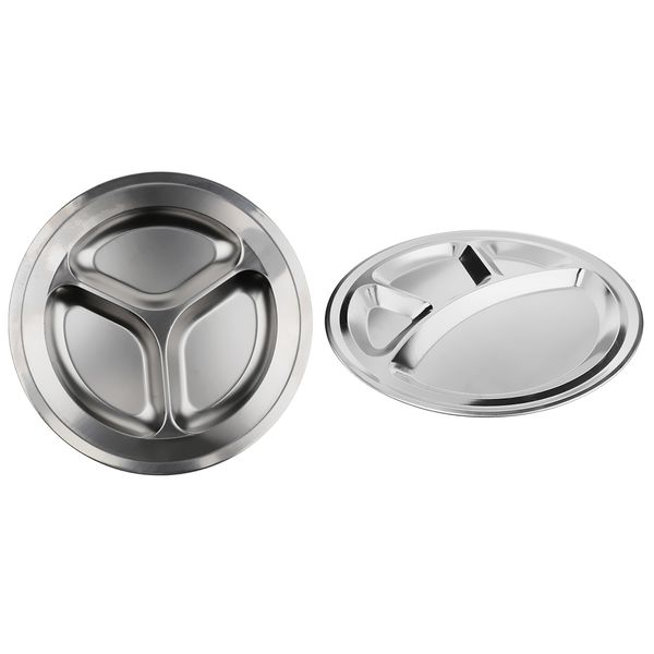 set of 3 compartments + 4 compartments round stainless steel dinner dish for kids use or camping hiking travel bbq picnic
set of 3 compartments + 4 compartments round stainless steel dinner dish for kids use or camping hiking travel bbq picnic
