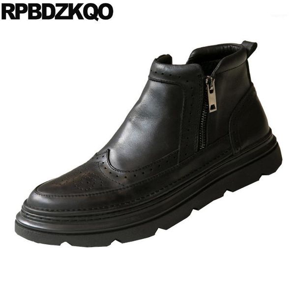 boots short shoes business fall genuine leather brown mens zipper dress wingtip brogue full grain black party booties formal1
boots short shoes business fall genuine leather brown mens zipper dress wingtip brogue full grain black party booties formal1