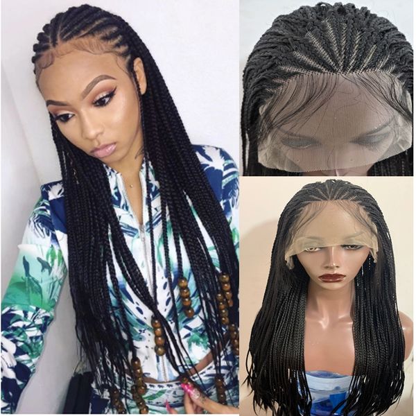 costume accessories preplucked natural hairline 13*4 lace front braided wigs rough cornrow box braids wig with baby hair for black women syn, Silver
costume accessories preplucked natural hairline 13*4 lace front braided wigs rough cornrow box braids wig with baby hair for black women syn, Silver