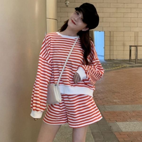 2020 summer new cotton hemp stripe suit women's summer age reduction loose casual two-piece set shows thin foreign style cotton and lin, Gray
2020 summer new cotton hemp stripe suit women's summer age reduction loose casual two-piece set shows thin foreign style cotton and lin, Gray