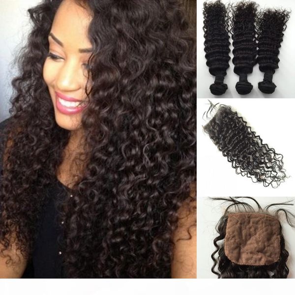 bundles with closures silk closure with 3 bundles human hair weft extensions 6a virgin brazilian peruvian indian malaysian hair deep wave, Black
bundles with closures silk closure with 3 bundles human hair weft extensions 6a virgin brazilian peruvian indian malaysian hair deep wave, Black