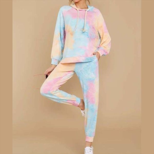 women gradient tie dye printed two piece tracksuit long sleeve hooded drawstring sweatshirt jogger pants loungewear, Gray
women gradient tie dye printed two piece tracksuit long sleeve hooded drawstring sweatshirt jogger pants loungewear, Gray