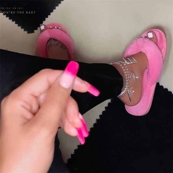 winter fashion women home slippers faux fur warm shoes woman slip on flats female fur flip flops pink plus size 36-41 y201026, Black
winter fashion women home slippers faux fur warm shoes woman slip on flats female fur flip flops pink plus size 36-41 y201026, Black