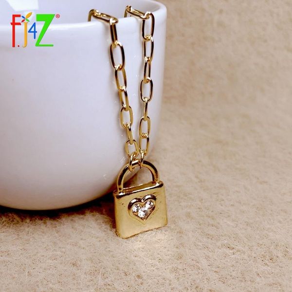 f.j4z trend women necklaces fashionable thick metal chain lock heart pendant collar necklace female all-match jewelry, Golden;silver
f.j4z trend women necklaces fashionable thick metal chain lock heart pendant collar necklace female all-match jewelry, Golden;silver